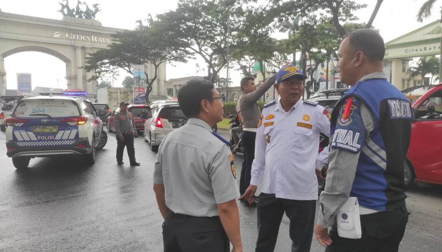 Dishub Kabupaten Tangerang mengerahkan ratusan personel selama arus mudik Lebaran