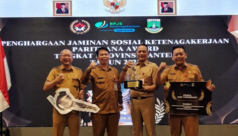 Kabupaten Tangerang Juara 1 Paritrana Award Tingkat Provinsi Banten